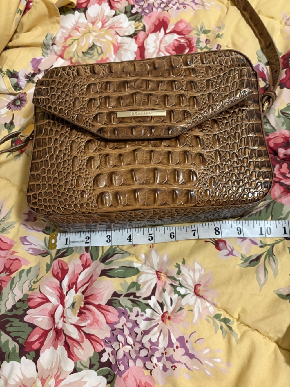 Brown Brahmin Bag with Hints of Burnished Bronze - Picture 10 of 15
